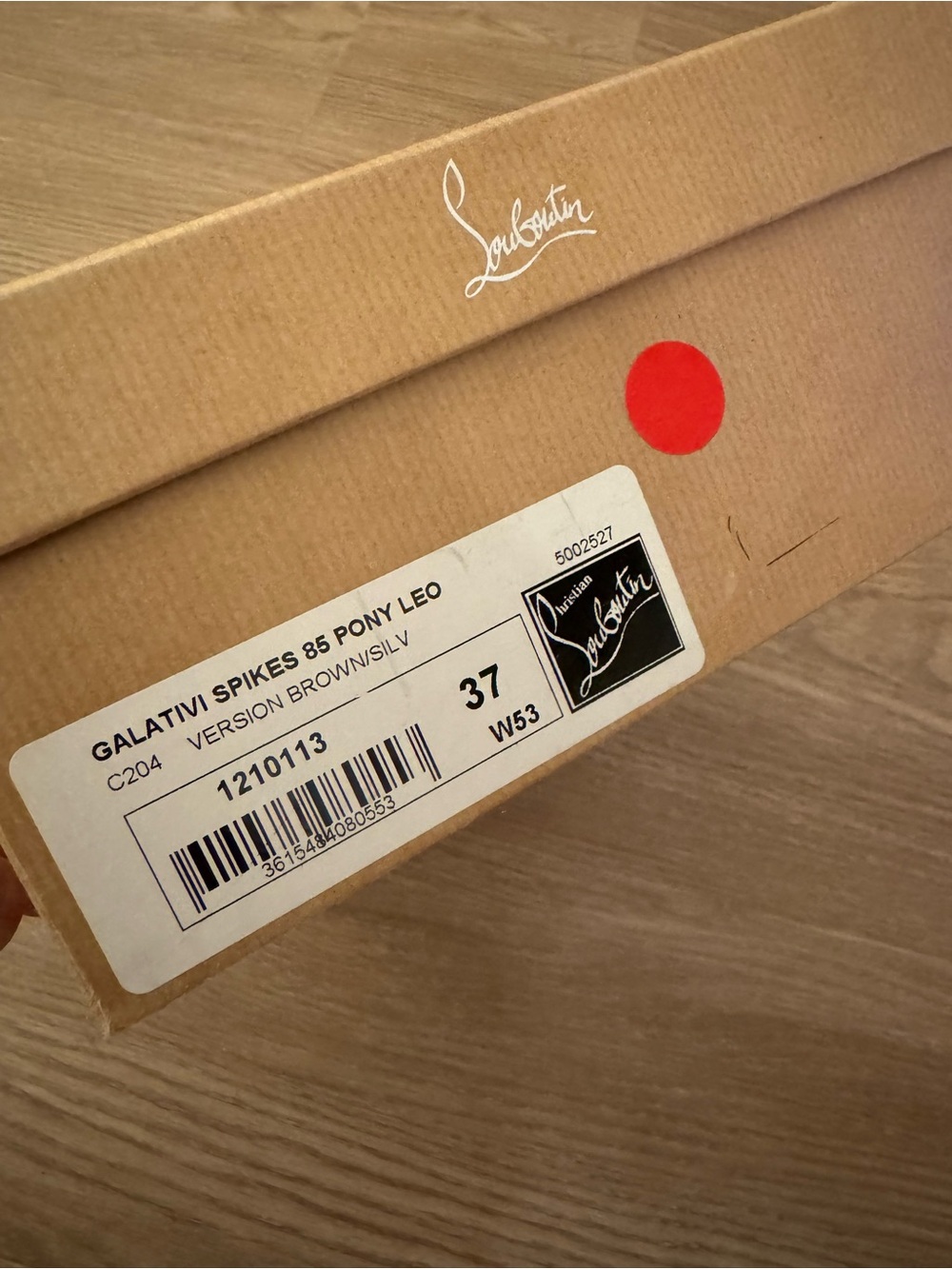 Christian Louboutin Brown Kraft Shoe Box with Red Dot - Picture 2 of 10